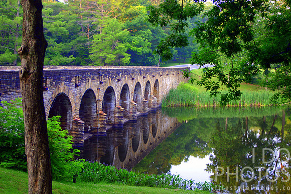 Bridge Over Mirrored Water