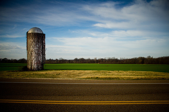 grain silo in the heartland
