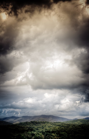 Mountain Range With Clouds